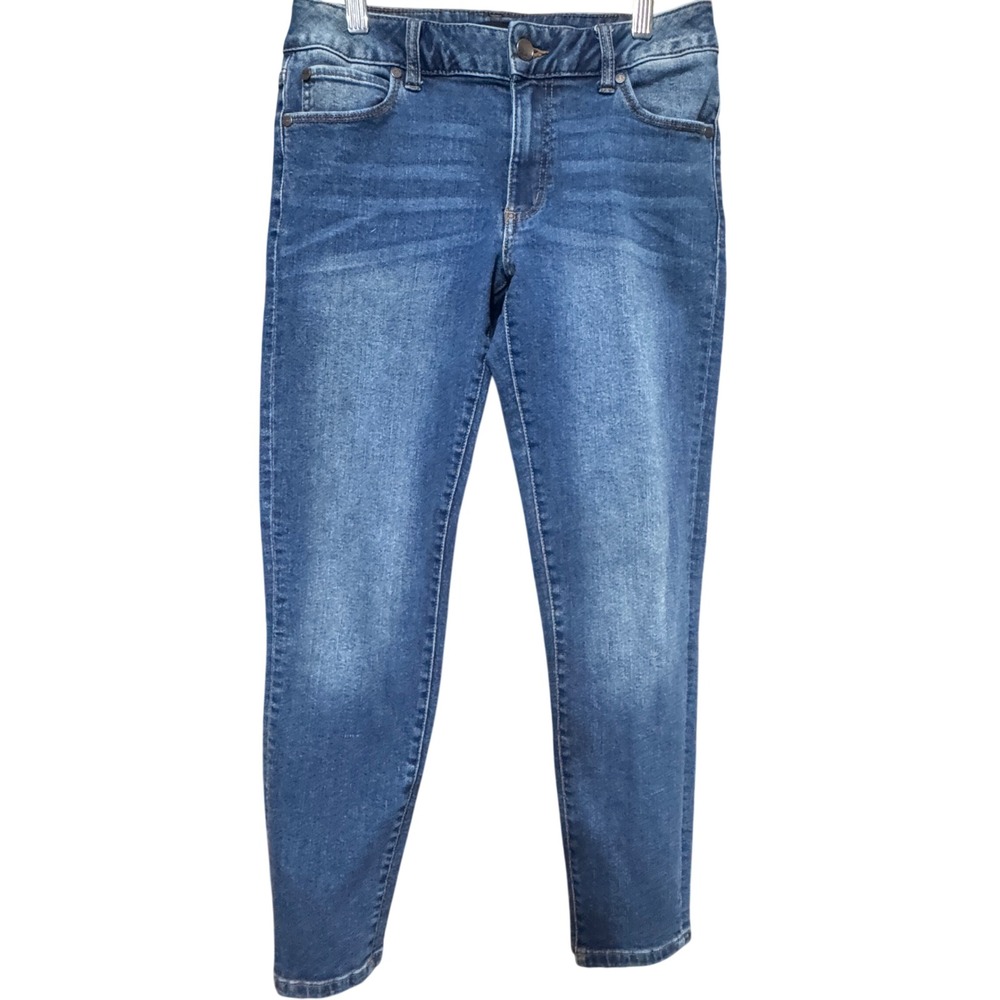 Tahari Kelly‎ Classic Skinny Jeans Womens 6/28 Medium Wash Blue Stretch Denim D4